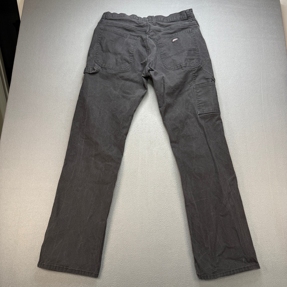 Genuine Dickies Carpenter Pants Mens 34x34 Black Cotton Stretch Utility Workwear - Picture 12 of 13